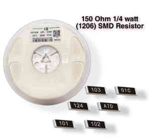 150 Ohm (151) SMD Resistor 1206 - 50PCs