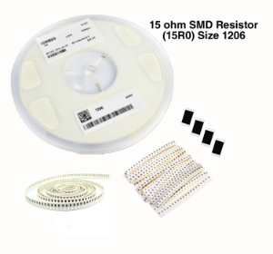 15 Ohm (15R0) SMD Resistor 1206 - 50PCs