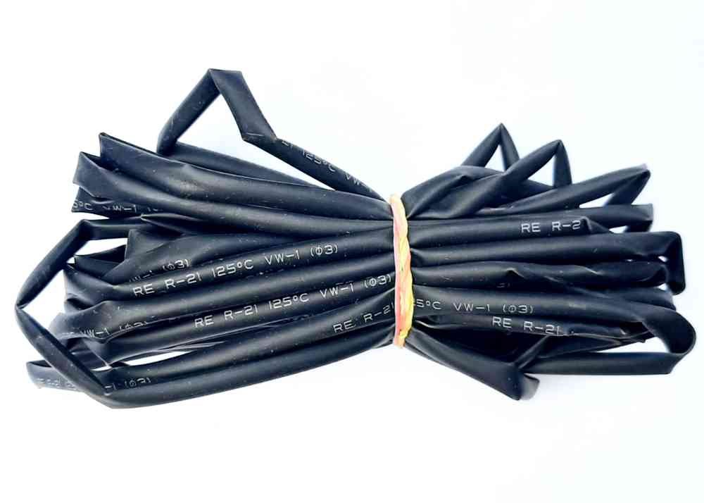 thumbnail image 2 of 10-Pack 1mm Heat Shrink Tubing - 6 Inch Lengths (5 Feet Total) - Black 2:1 Ratio 2 of 6